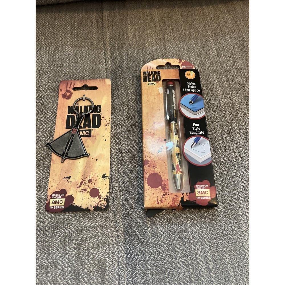 The Walking Dead Merch- AMC Pen And Keychain New In Package